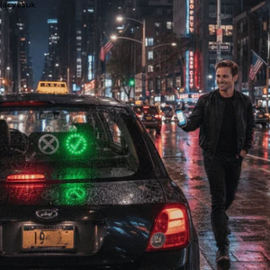 LACYESUK Rideshare LED Sign, Đèn báo LED taxi không cần khoan sáng tạo, Bóng đèn LED đặc biệt nhiều màu T-A-X-I LED Car Taxi Indicator Taxi Cab