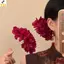 < YEI > Chân tóc mục vụ hoa Vải màu tím và vàng Hoa hoa ngọt ngào Thời trang tóc Stis để tạo kiểu hàng ngày Mới
