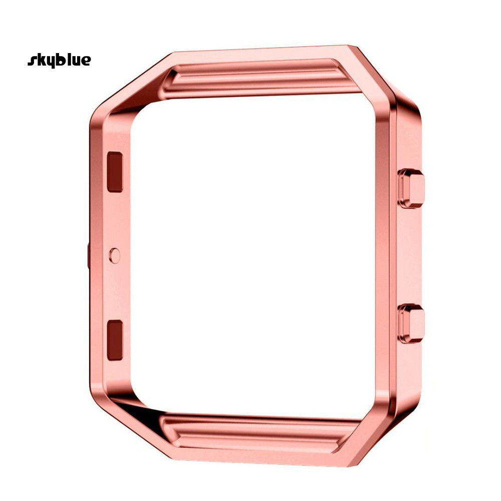 [Sy] Vỏ bảo vệ khung đồng hồ thông minh bằng kim loại bằng thép không gỉ cho Fitbit Blaze