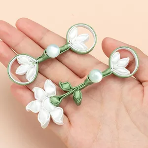 Sườn Xám Tấm Nút Phong Cách Retro Đá Nhài Nút Mới Phong Cách Trung Quốc Đường Phù Hợp Với Hanfu Tay Đổ Nút Phụ Kiện 6.11