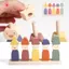 MJnmc Đồ chơi phân loại màu gỗ Montessori Trò chơi giáo dục sớm Tăng cường kỹ năng vận động tinh cho trẻ mới biết đi Trẻ em 2 3 4 Học mẫu giáo mới