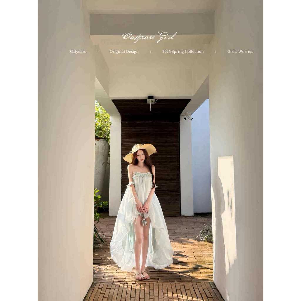 Đầm voan tơ Organza thiết kế cổ tích ngọt ngào