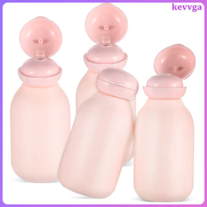4 Chai Bóp Mỹ Phẩm Rỗng Cho Dầu Gội Lỏng Dễ Thương Vệ Sinh Có Thể Đổ Lại Du Lịch kevga