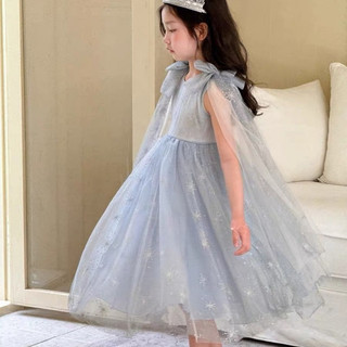 Đầm Công Chúa Cho Bé Gái Kèm Áo Choàng Lưới - Váy Sinh Nhật Bồng Bềnh Dự Tiệc Mùa Hè