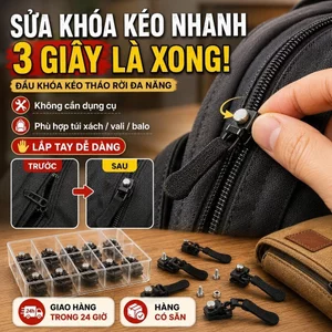 🔥Giá sốc🔥 Sửa Khóa Kéo Nhanh - Đầu Khóa Kéo Tháo Rời Đa Năng | Dụng Cụ Sửa Khóa Kéo Di Động - Phù Hợp Túi Xách/Vali