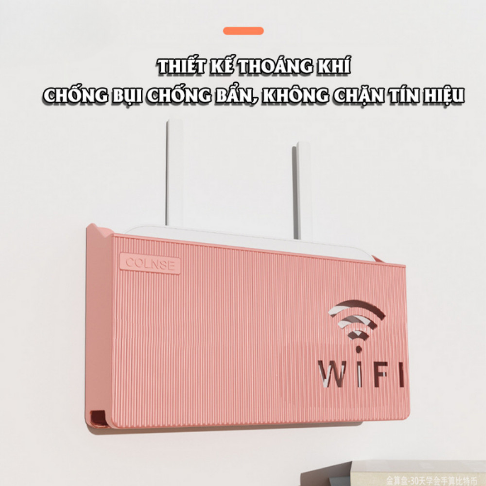 Hộp Đựng WiFi Treo Tường HomeMate, Kệ Để Modem, Đầu Kỹ Thuật Số, Ổ Cắm Điện Gọn Gàng Chất Liệu ABS Cao Cấp