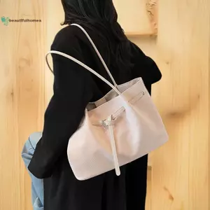 BeautifulHomeA Thời Trang Túi Tote Dung Tích Lớn Túi Xách Nữ Di Động Travelmuter Túi Đeo Vai Da PU Mềm Màu Nguyên Chất Túi Nách VN