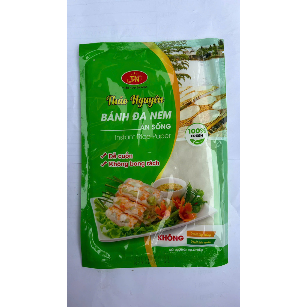 Combo Bánh đa nem ăn sống - Bánh đa nem ăn gỏi Thảo Nguyên Food túi 20 lá, thơm ngon mềm dai dễ cuốn