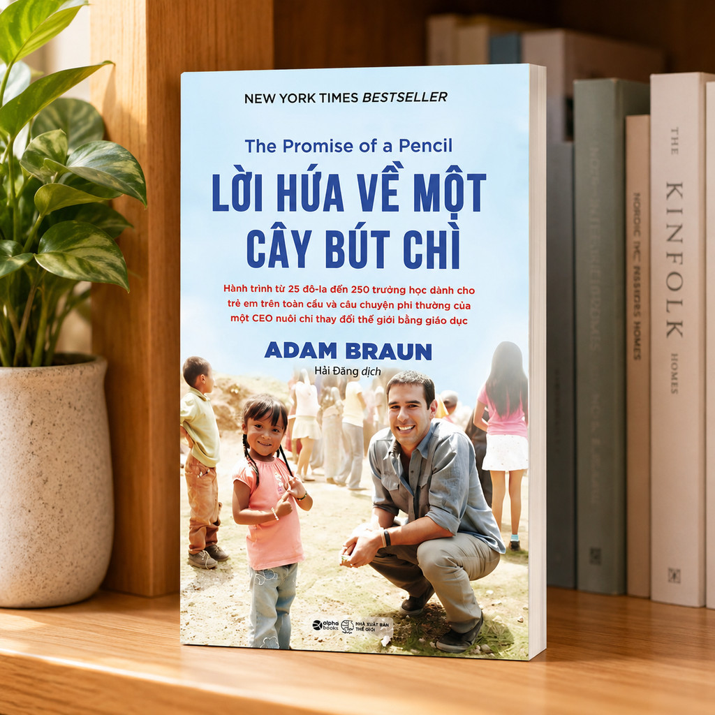 Sách Lời Hứa Về Một Cây Bút Chì - Từ 25$ Xây 250 Trường Học Toàn Cầu - Adam Braun - (Alphabooks)