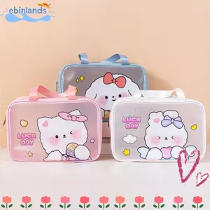 Túi đựng đồ vệ sinh EBINLANDS, Túi đi biển bơi dung tích lớn Túi đựng mỹ phẩm hoạt hình, Túi trang điểm trong suốt chống thấm nước PVC