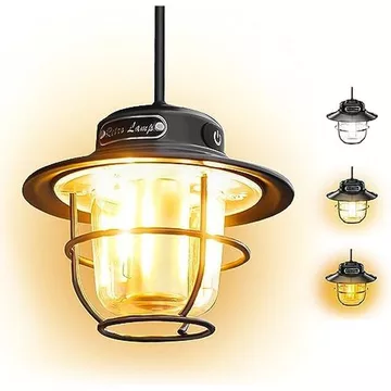 Đèn lồng cắm trại, Đèn cắm trại di động, Đèn lồng có thể sạc lại 4 chế độ ánh sáng (1300-6500K), Độ sáng có thể điều chỉnh, lồng LED lều chống nước để mất điện, cắm trại, Fi