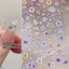 Thêu Vườn Dập Nổi Dán Móng Tay Ong Hoa Vàng Tươi Đề Can Móng Tay Trang Trí