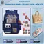 COMBO 3IN1 balo 8 ngăn, túi học thêm, hộp bút - balo chống gù chống nước cho bé lớp 1-6 - kimbunshop 444