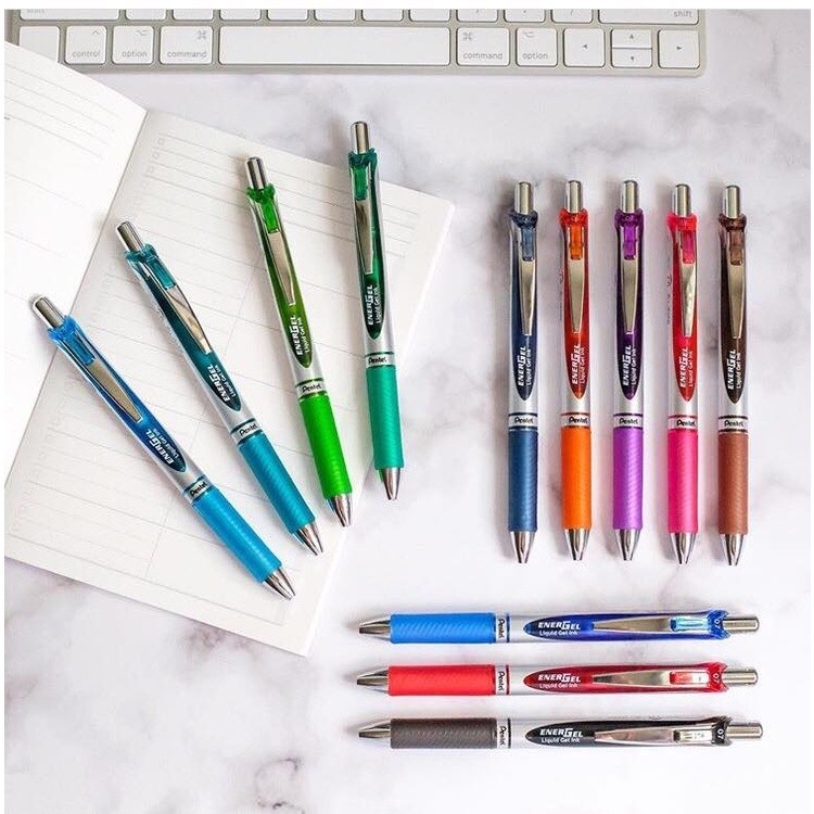 Bút gel Pentel Energel BLN75TL ngòi 0.5mm viết trơn mượt nhanh khô không lem không nhoè