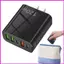 Gạch sạc du lịch 5 cổng Bộ sạc khối cắm Bộ chuyển đổi Cube Bộ sạc du lịch Khối sạc Khối cắm sạc Gạch lyuvn