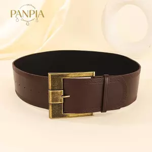 PNPIA- Thắt lưng rộng phong cách Maillard cổ điển dành cho nữ ôm eo và phù hợp với tính khí của váy