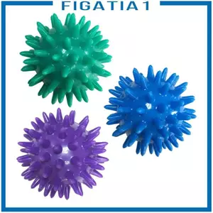 3 Miếng Massage Bóng Spiky Massage Bóng Thư Giãn Bằng Tay Cầm Tay Xốp Chân Con Lăn 2.4 Inch Cho Đầu Tay Mặt Sau Chân