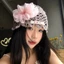 Mũ len MERIGGIARE, Mũ chui đầu rỗng thoáng khí rỗng, Mũ dệt kim hoa Pháp mùa xuân