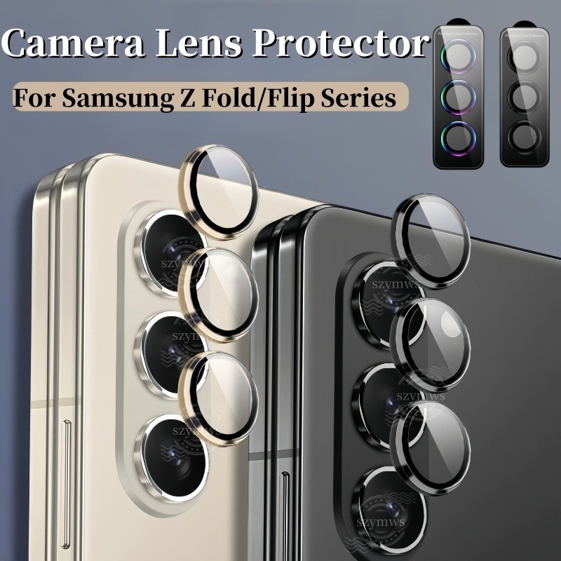 Dành Cho Samsung Galaxy Z Fold 6 Điện Thoại Camera Bảo Vệ Ống Kính Vòng Dành Cho Samsung Galaxy Z Fold6 ZFold6 Hợp Kim Nhôm Bảo Vệ Kính Cường Lực Ống Kính Phim