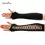 AqToCna Vintage Đảng Cosplay Lưới Co Giãn Găng Tay Hộp Đêm Nhảy Múa Nửa Ngón Vui Vẻ Fishnet Găng Tay Nữ Dài Lỗ Gãy Tay Tay AqToCna