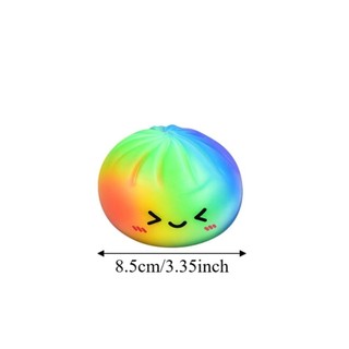 Bánh bao Squishy URBANFABLE, Đồ chơi Squishy bánh bao phục hồi chậm tăng chậm, Bé trai Bé gái Màu cầu vồng Pinch Dễ thương Mềm mại Cảm giác Fidget Ball Trẻ em Người lớn