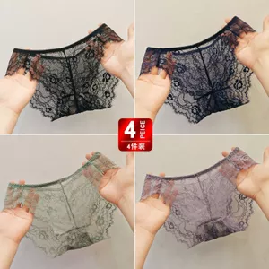 Quần Lót Ren Liền Mạch Nữ Thấp Eo Thoáng Khí Gợi Cảm Rỗng Quần Đùi