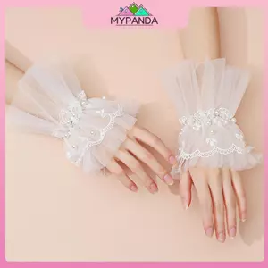 MYPANDA Trang Trí Móng Tay Cho Móng Tay Nghệ Thuật Ren Giả Xếp Ly Cuff Làm Móng Tay Đạo Cụ Chụp Ảnh Tay Giả Móng Tay Phụ Kiện Cung Cấp Quyến Rũ.