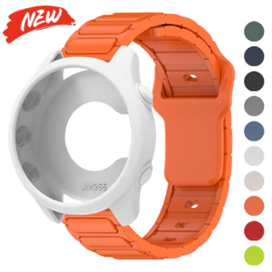 Dây đeo silicon + ốp lưng cho vòng đeo tay bảo vệ dây đeo Garmin Forerunner 265 255