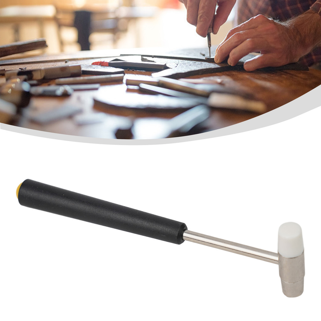 [Cosyh] Dụng cụ sửa chữa búa nhỏ Búa cao su kim loại DIY Đầu đôi để sửa chữa đồng hồ