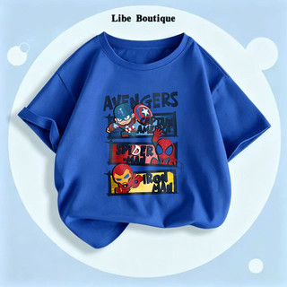 BST Áo MARVEL 2026 Áo thun cotton cho bé  BST áo siêu nhân bé trai phong cách US/UK