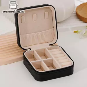 Tweeduj Hộp đựng đồ trang sức du lịch đơn giản và di động cho vòng tay Bông tai, Nhẫn và đinh tán VN