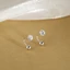 Tối Giản S925 Bạc Zircon Bông Tai Nữ Tất Cả Trận Đấu Vít Đơn Giản Bông Tai
