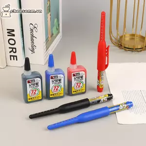 Bút đánh dấu lỗ sâu Cheenm 45mm Bút thợ mộc đầu dài / Mực xanh / đỏ chống thấm nước để đo dụng cụ cầm tay chế biến gỗ VN