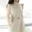 Sức Mạnh Đàn Hồi Phù Hợp Với Dây Mỏng Nữ Váy Áo Len Blazer Eo Eo Eo Eo Thắt Lưng Trang Trí Đen 5.29
