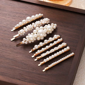 Ngọc Trai Hoa Kẹp Tóc Cảm Thấy Hàn Quốc Handmade Nổ Kẹp Thẳng Cô Gái Kẹp Bên Kẹp Tóc Phụ Kiện Tóc SYIM