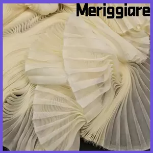 MERIGGIARE Vải Nhăn, Vải Organza Xếp Ly 1 Sân, Chất Liệu DIY Handmade Thời Trang Mùa Hè