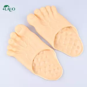Springevenstar Vui Dép Nam Nữ Unisex Nhăn Ngón Chân Giày Crazzy Năm Ngón Chân Giày Nam Đi Biển Dép Halloween Cosplay Đạo Cụ Springevenstar