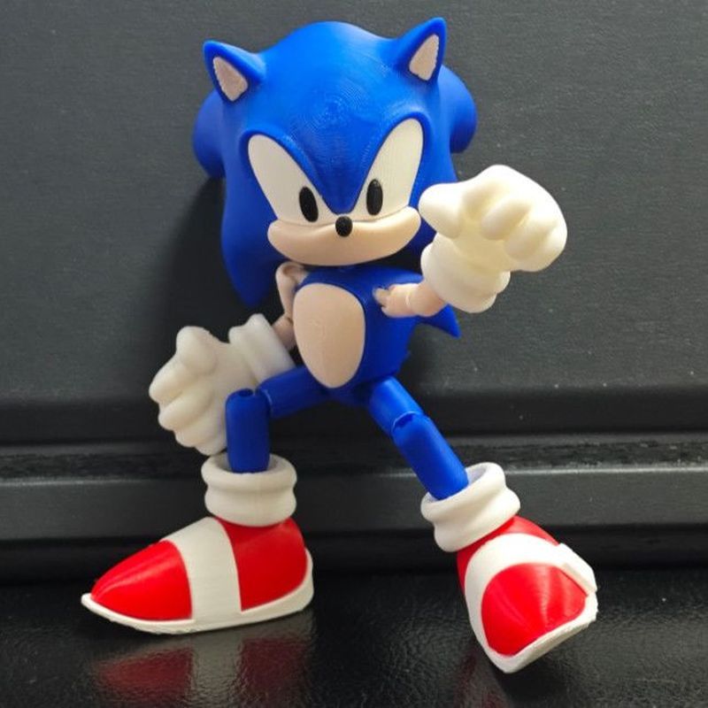 [Hedgehog Sonic] Nhân vật hành động Hình để bàn Giải nén Đồ chơi trẻ em Mô hình lắp ráp con lắc 3D In 5.31