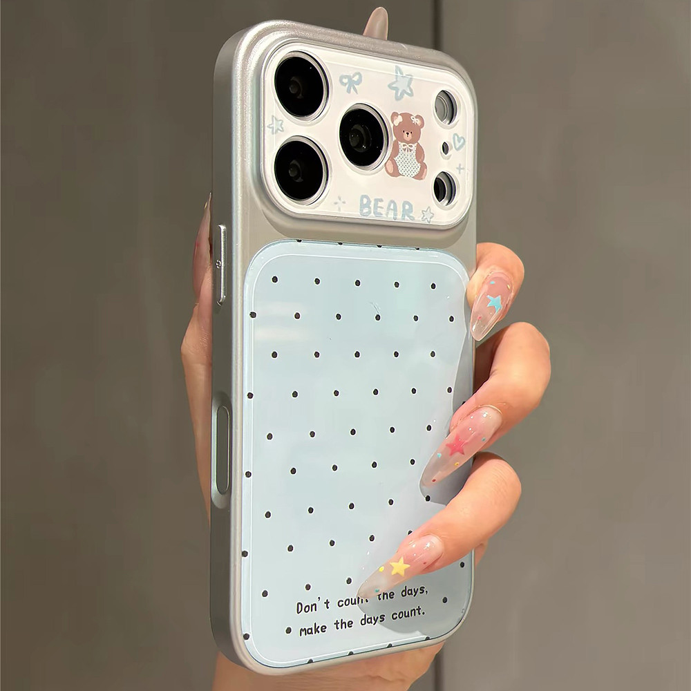 Ốp điện thoại Acrylic mạ chấm bi cho iPhone 17 Pro Max 16 15 14 13 Vỏ bảo vệ chống sốc