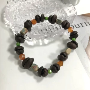 Đậu Cà Phê Thật Rất sảng khoái ~ Phong Cách Làm Bằng Tay Đính Hạt Phù Hợp Với Nam Phong Cách Vòng Tay Bé Gái Thiết Kế Niche Vòng Tay Phong Cách Cặp Đôi