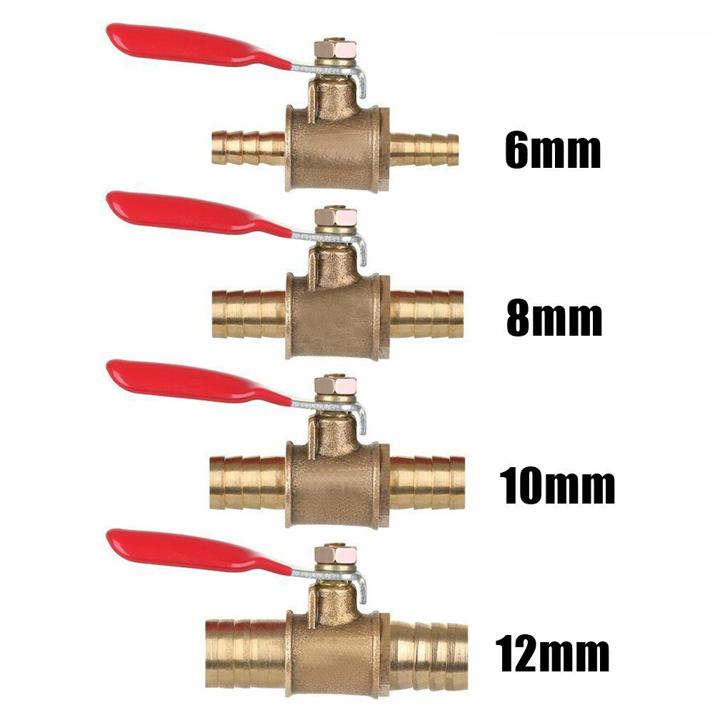 Van Bi Bằng Đồng Thau 6 / 8 / 10 / 12mm Chuyên Dụng Cho Ống Dẫn Dầu / Nước