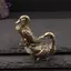 HFTOY Vintage Howling Du Trang Trí Đồng Chắc Chắn Tượng Phong Thủy Bộ Sưu Tập Tượng Để Bàn Trà Thú Cưng Trang Trí Nhà ~