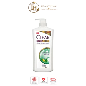 Dầu gội đầu Clear Mát Lạnh Bạc Hà sạch gàu ngứa và vi khuẩn suốt 48 Giờ 880g