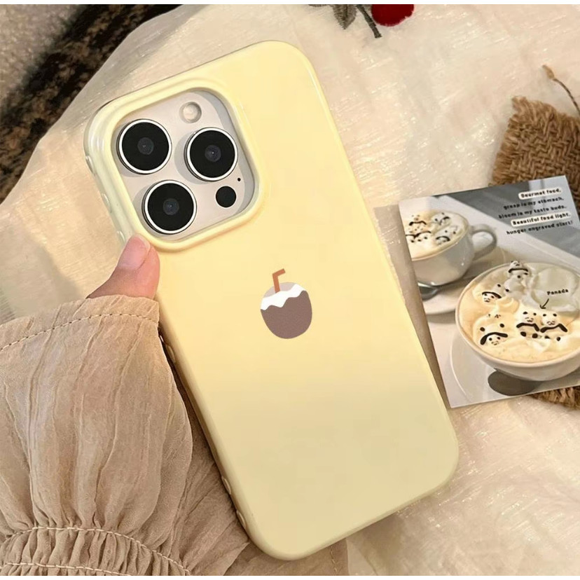 Ốp lưng in cà phê bánh chống sốc cho iPhone 17/16/15 Pro Max13/12/11 Pro