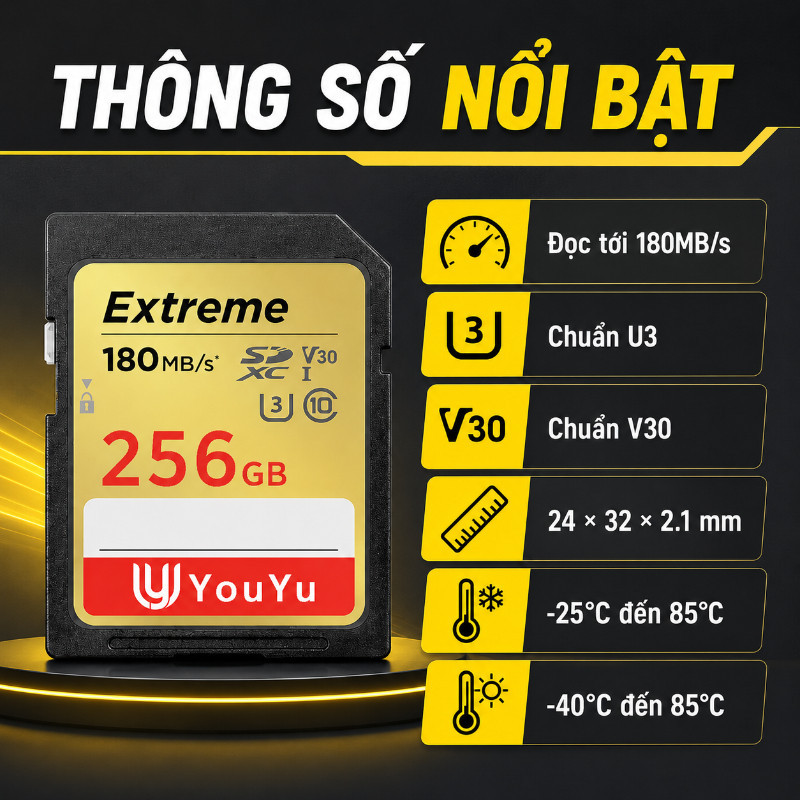 Thẻ Nhớ SD Chuyên Nghiệp - Tốc Độ Cao, Độ Ổn Định Vượt Trội, Bạn Đồng Hành Tin Cậy Cho Mọi Dự Án Nhiếp Ảnh & Quay Phim