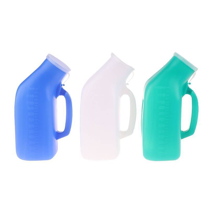 JINHF 1 Bình Nước Tiểu Di Động Dành Cho Nữ / Nam 1000 / 1200ml Bình Ngủ Bằng Nhựa Có / Không Nắp Pee Hộp Đựng Nước Tiểu Pee Chai HOT