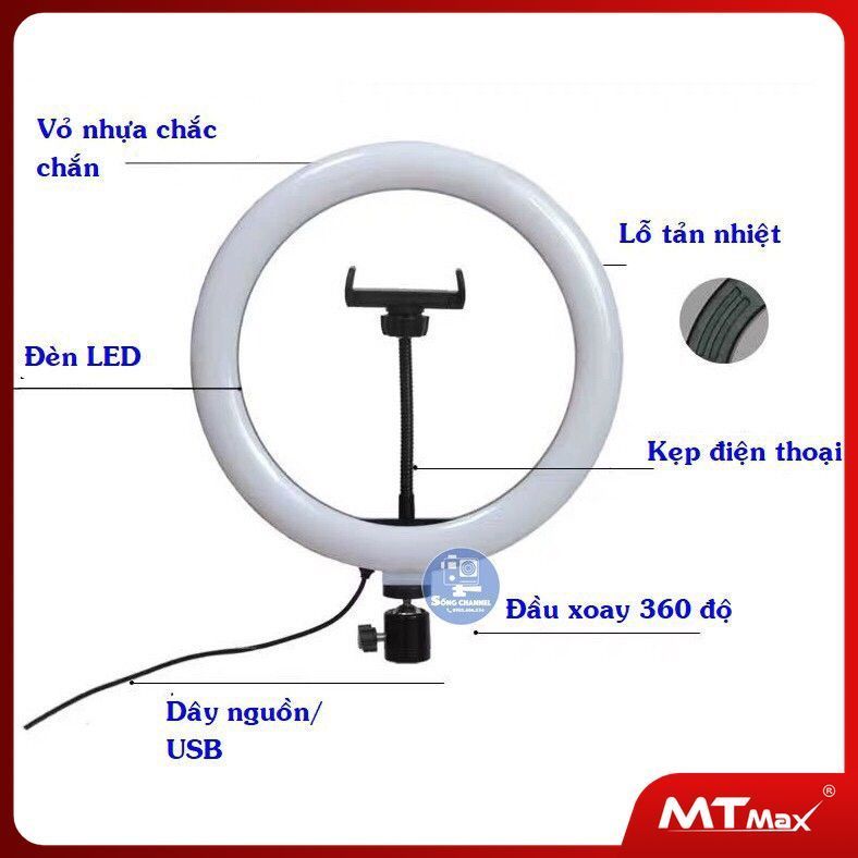 [Xã Kho] [Giá Sỉ] Combo kẹp đỡ điện thoại và chân uốn cho đèn livestreams 26cm /33cm -36cm /45cm /54cm