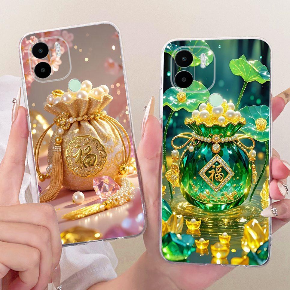 Dành Cho Xiaomi Redmi A1 + A2 + A1 Plus A2 Plus Ốp Điện Thoại Đáng Yêu Mèo May Mắn Túi In Hình Ốp Lưng Silicon Mềm Trong Suốt