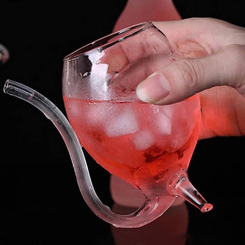 ECK Rượu Whisky Thủy Tinh Chịu Nhiệt Suing Juice Sữa Uống Ống Rơm Cốc Rượu Sáng Tạo Ly Thủy Tinh Chất Lượng Cao Cốc Thủy Tinh HOT