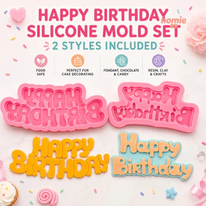 ✨Homie✨Khuôn silicon làm bánh fondant hình chữ cái chúc mừng sinh nhật, tự làm khuôn trang trí bánh kem hình chữ cái